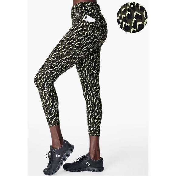 Blue Leopard Print Gym Leggings